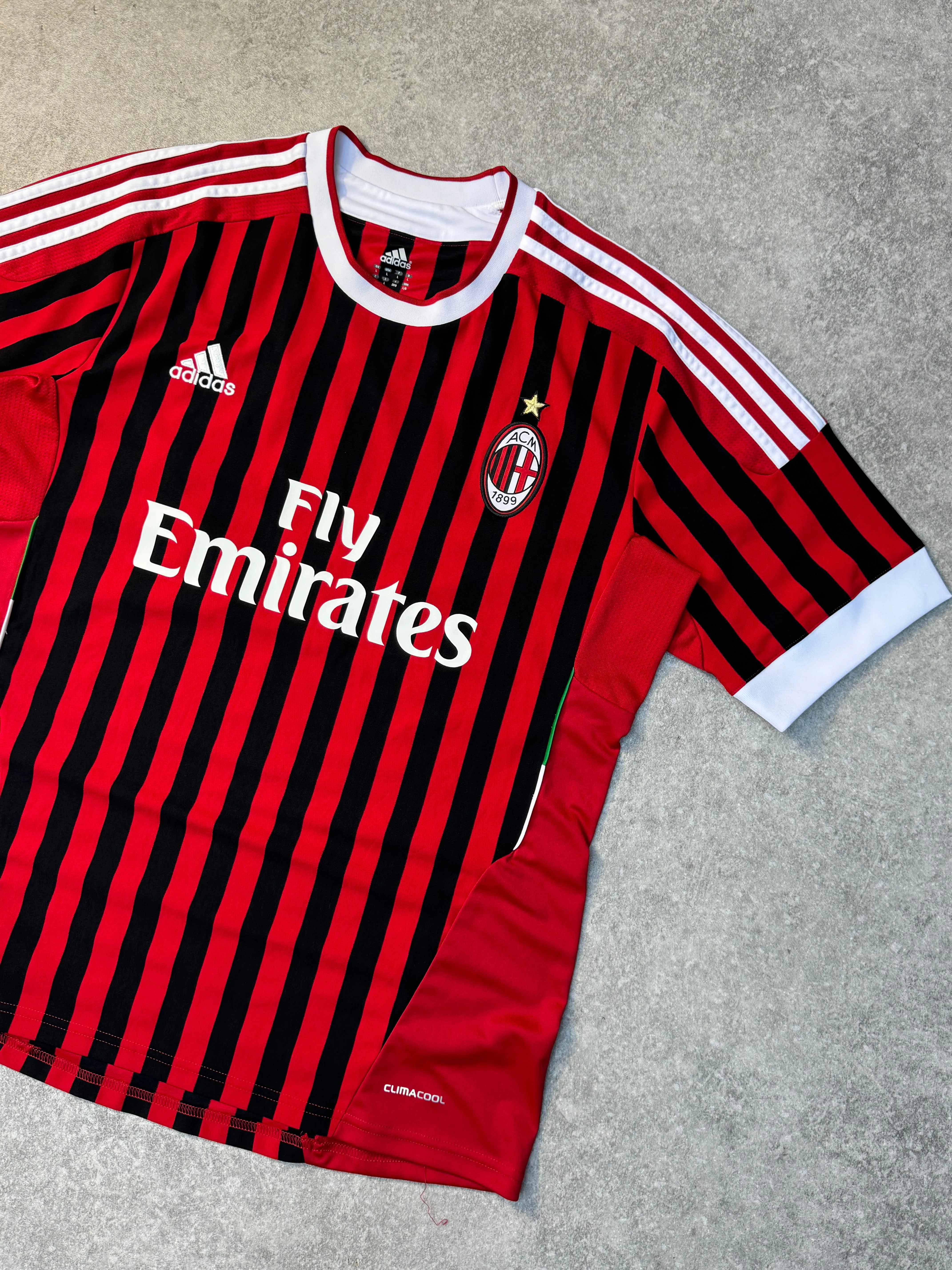 2011-2012 Adidas AC Milan Home 'Vincenzo' Football Shirt