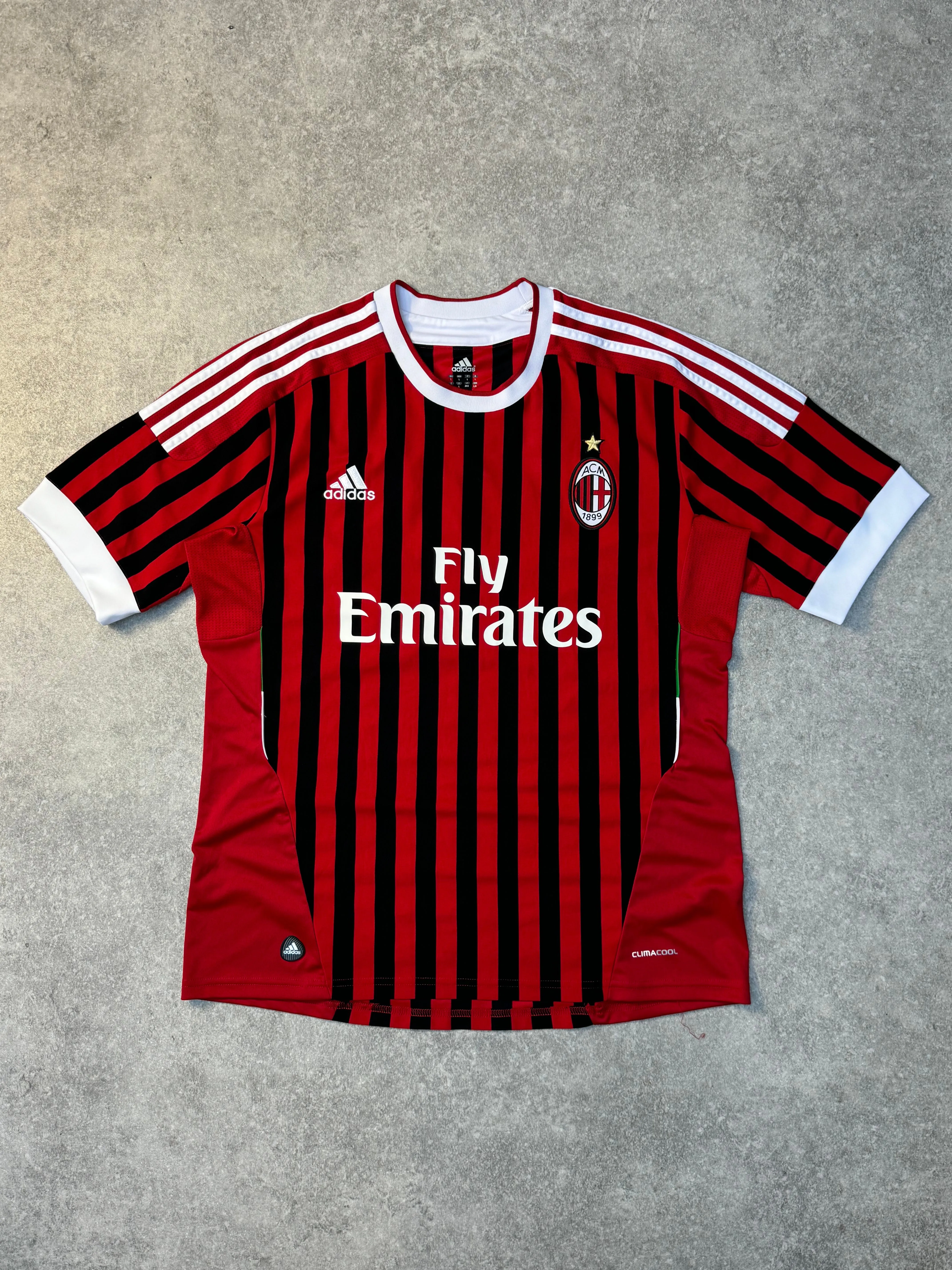 2011-2012 Adidas AC Milan Home 'Vincenzo' Football Shirt