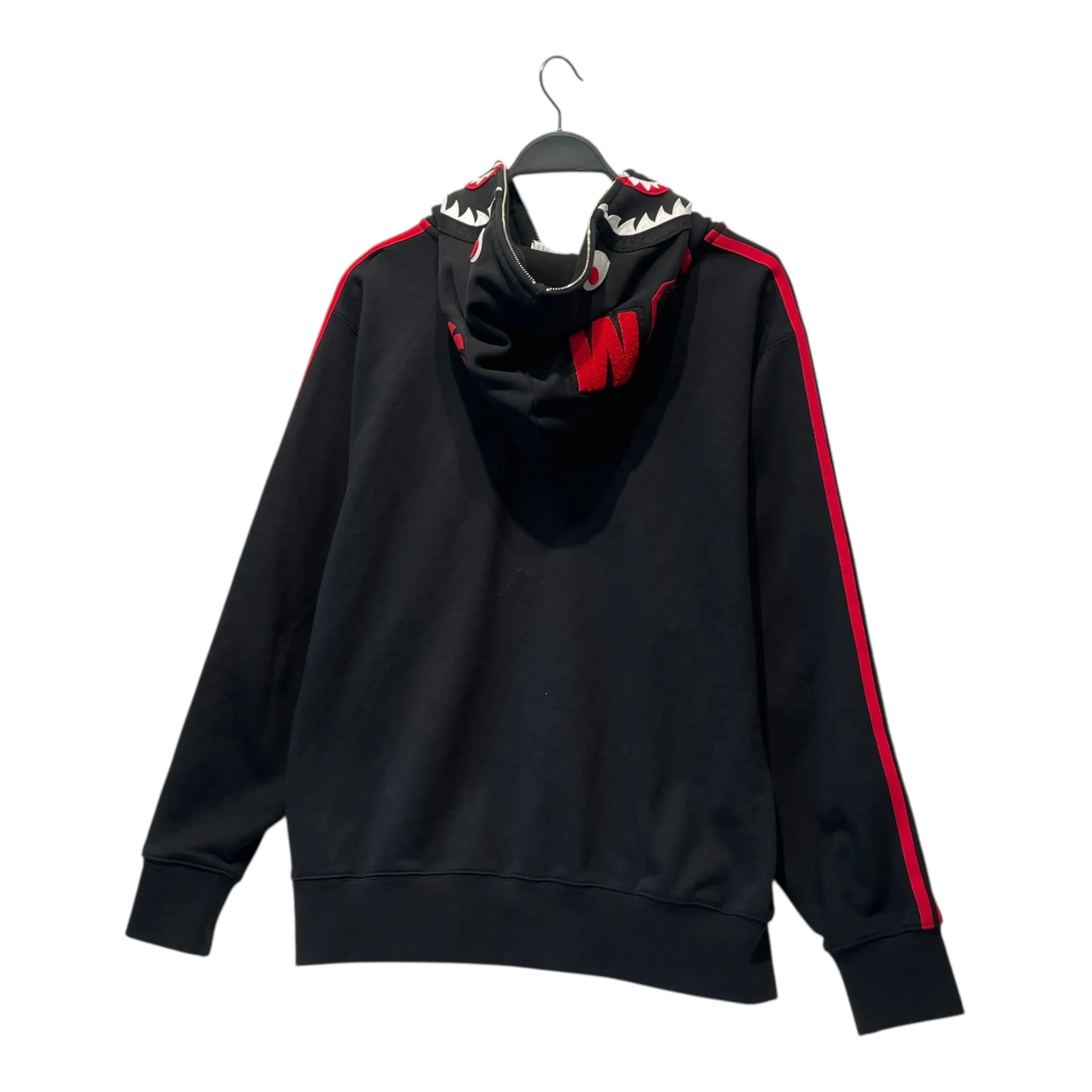A BATHING APE/adidas/Zip Up Hoodie/M/Cotton/BLK/