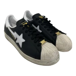adidas/BAPE STA!/Low-Sneakers/US 11/Leather/BLK/superstar