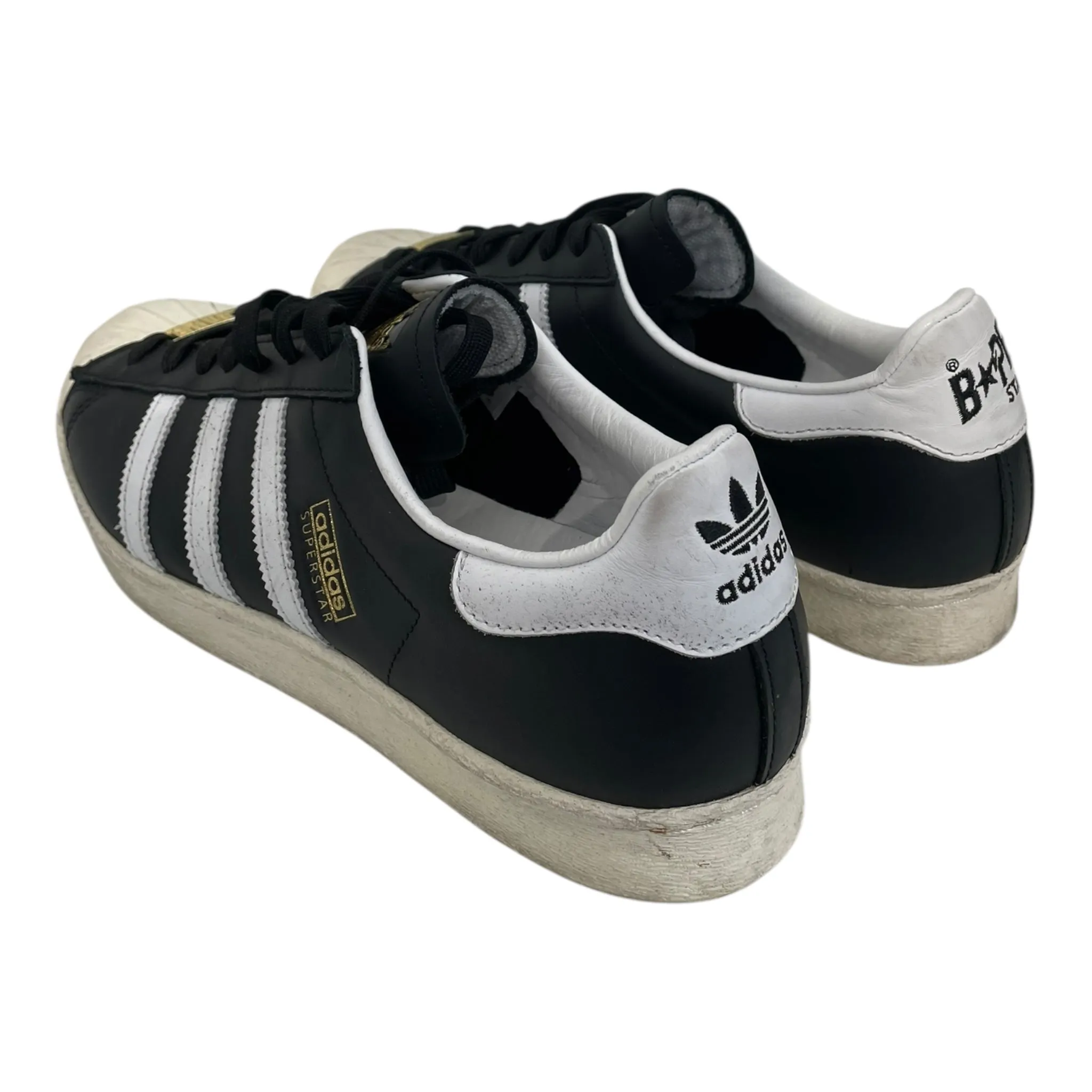 adidas/BAPE STA!/Low-Sneakers/US 11/Leather/BLK/superstar