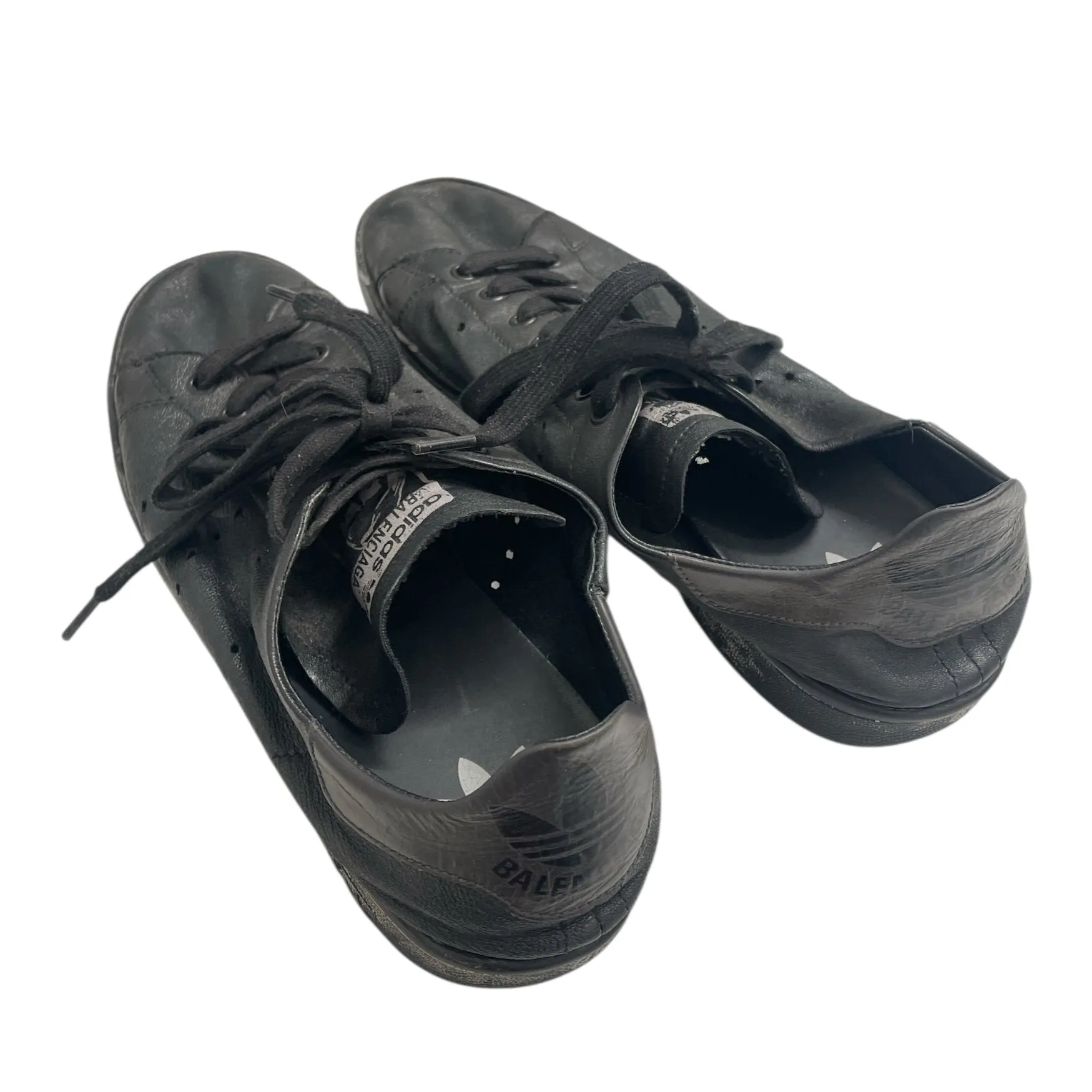 BALENCIAGA/adidas/Low-Sneakers/US 9/Leather/BLK/ART NO. 721835