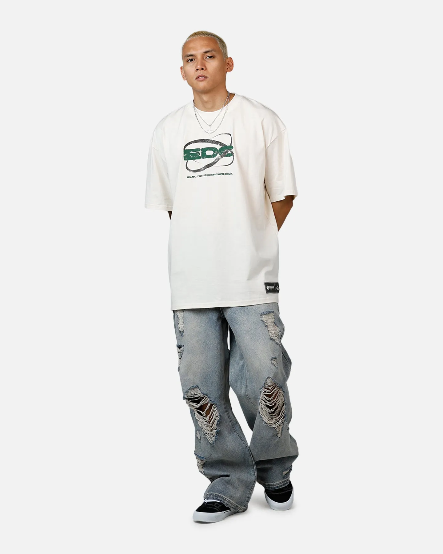 Culture Kings X EDC 2025 Vintage T-Shirt Off White