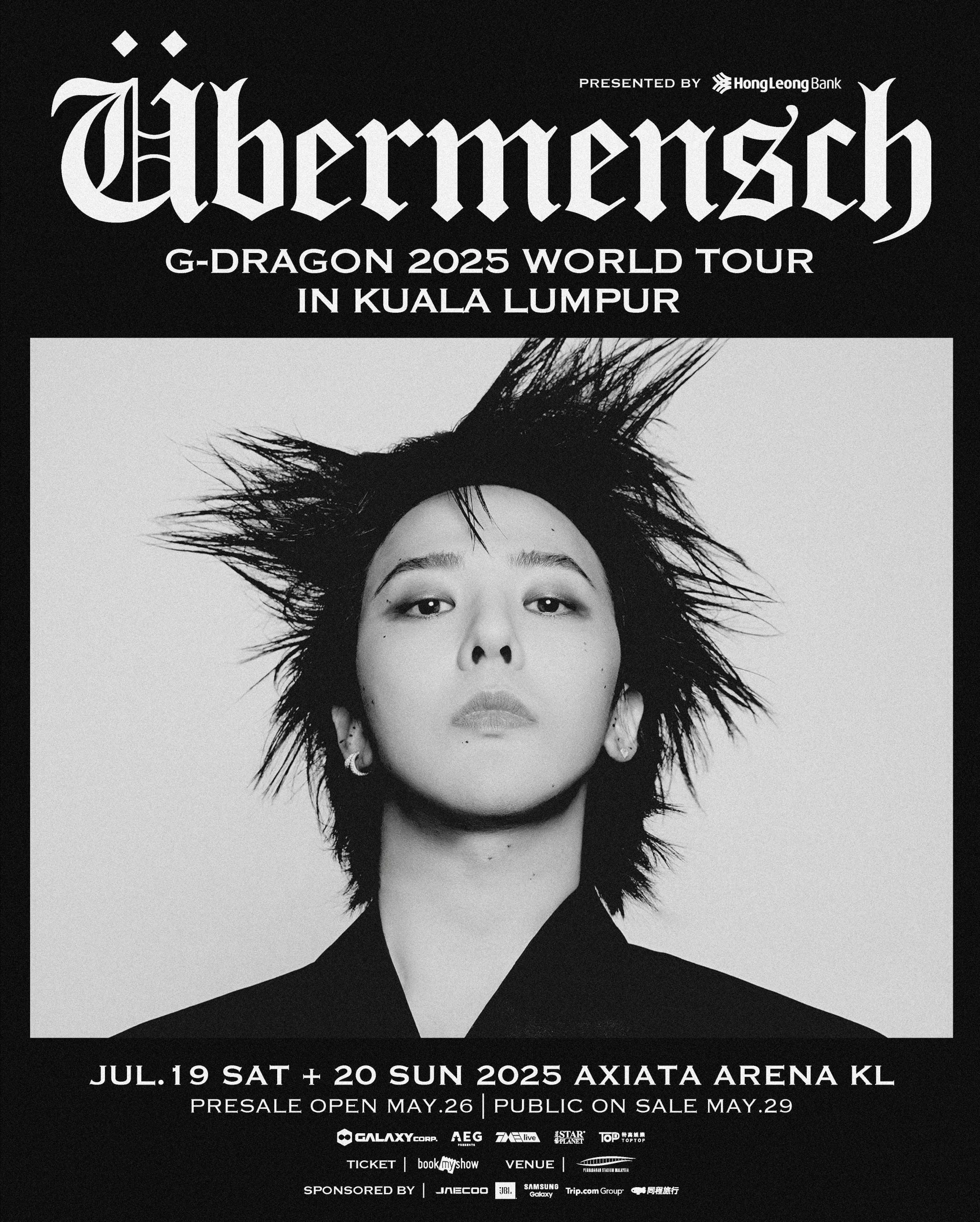 G-DRAGON 2025 WORLD TOUR [bermensch] in Kuala Lumpur
