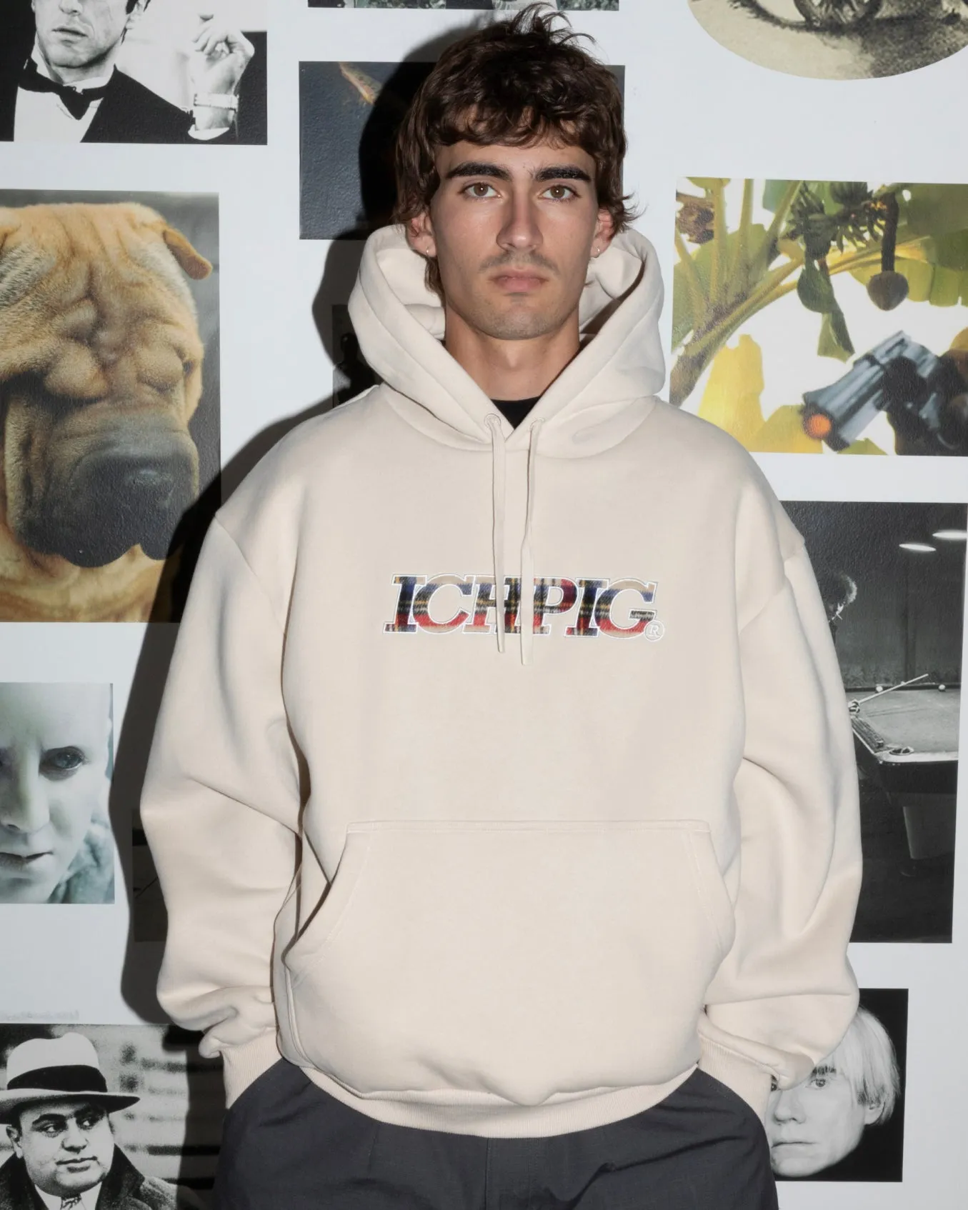 Ichpig Check Pullcord Hood Sand