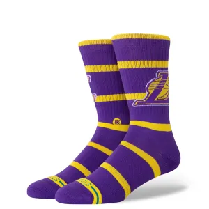LOS ANGELES LAKERS STRIPED PREP SOCKS