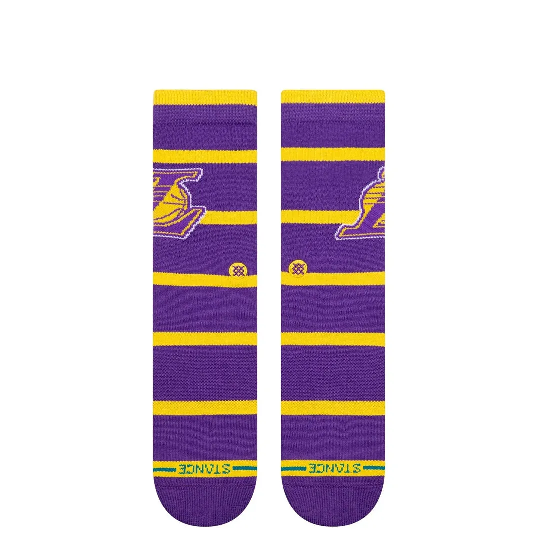LOS ANGELES LAKERS STRIPED PREP SOCKS