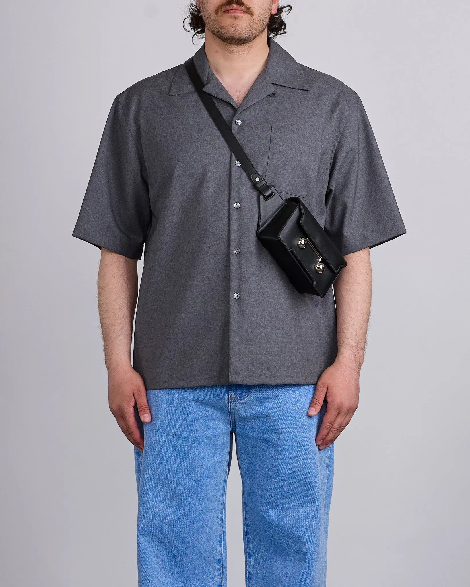 Marni Trunkaroo Leather Crossbody Bag Black