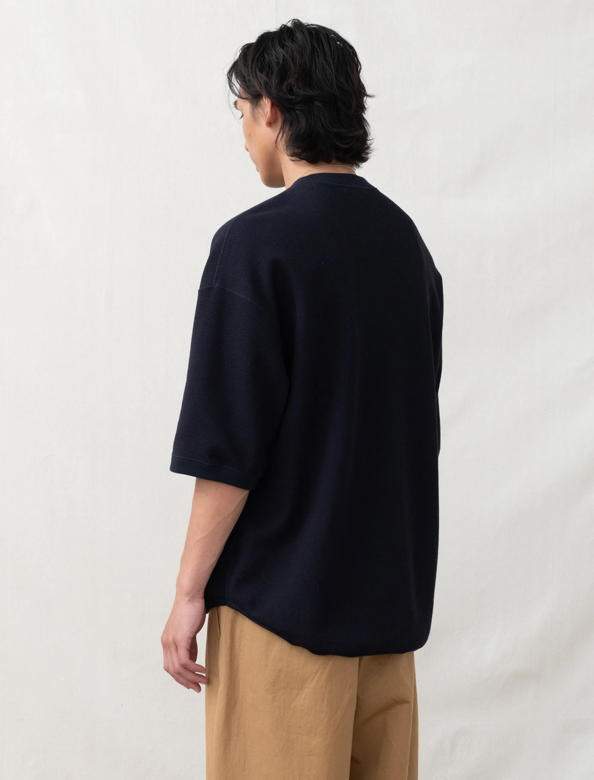Mesh Knit Jersey (Navy)