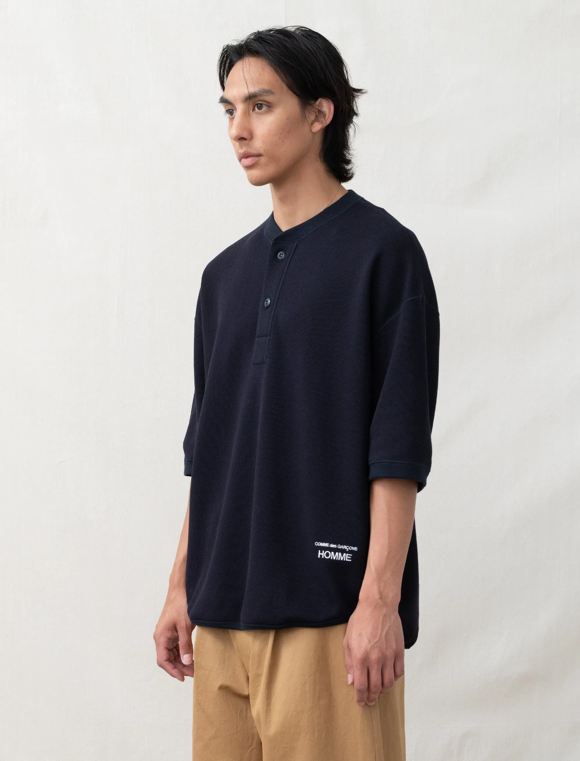 Mesh Knit Jersey (Navy)