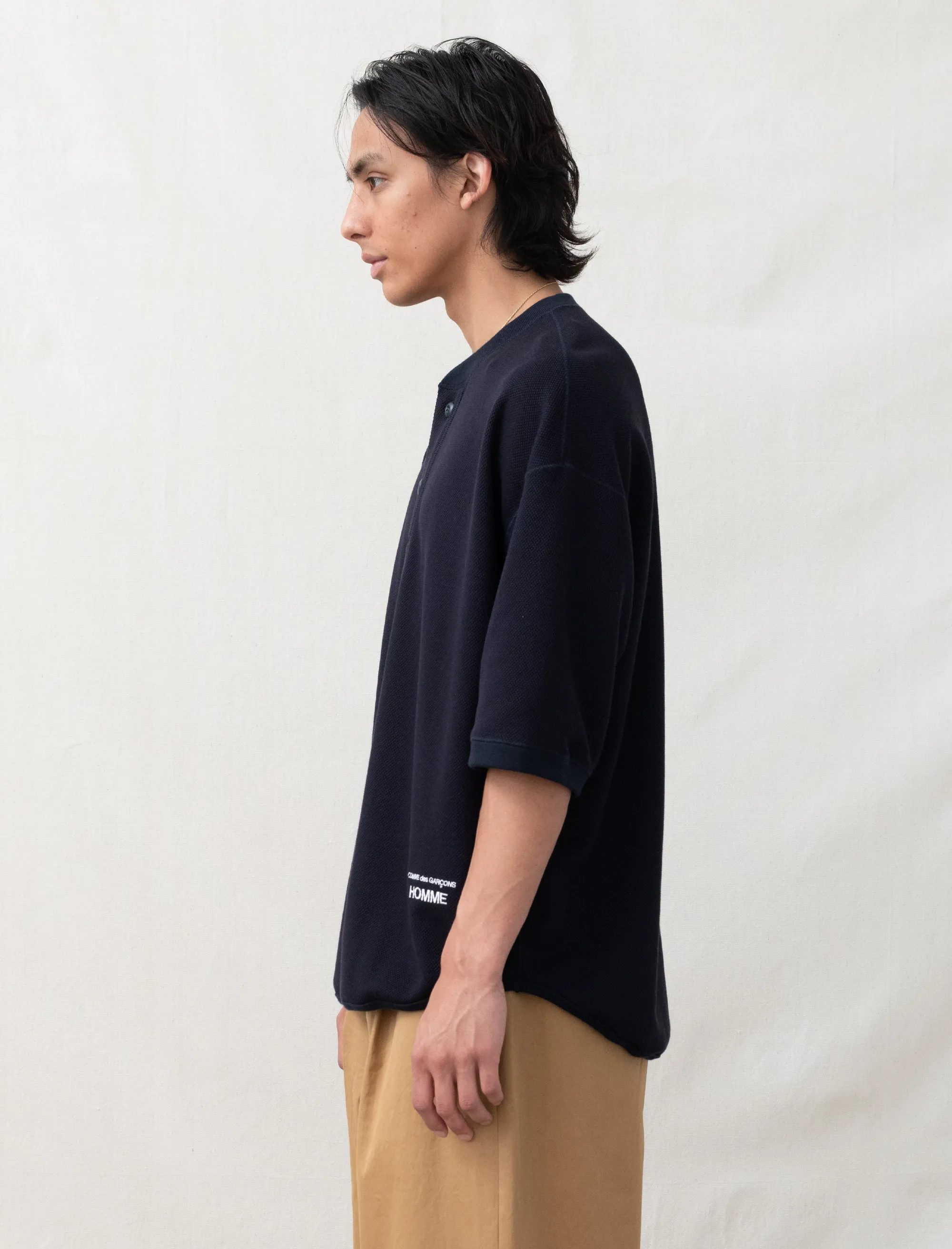 Mesh Knit Jersey (Navy)