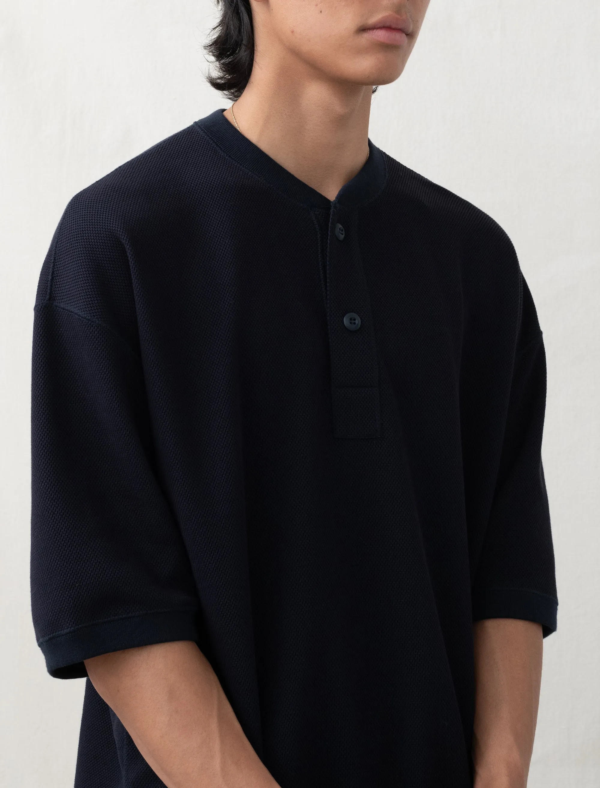Mesh Knit Jersey (Navy)