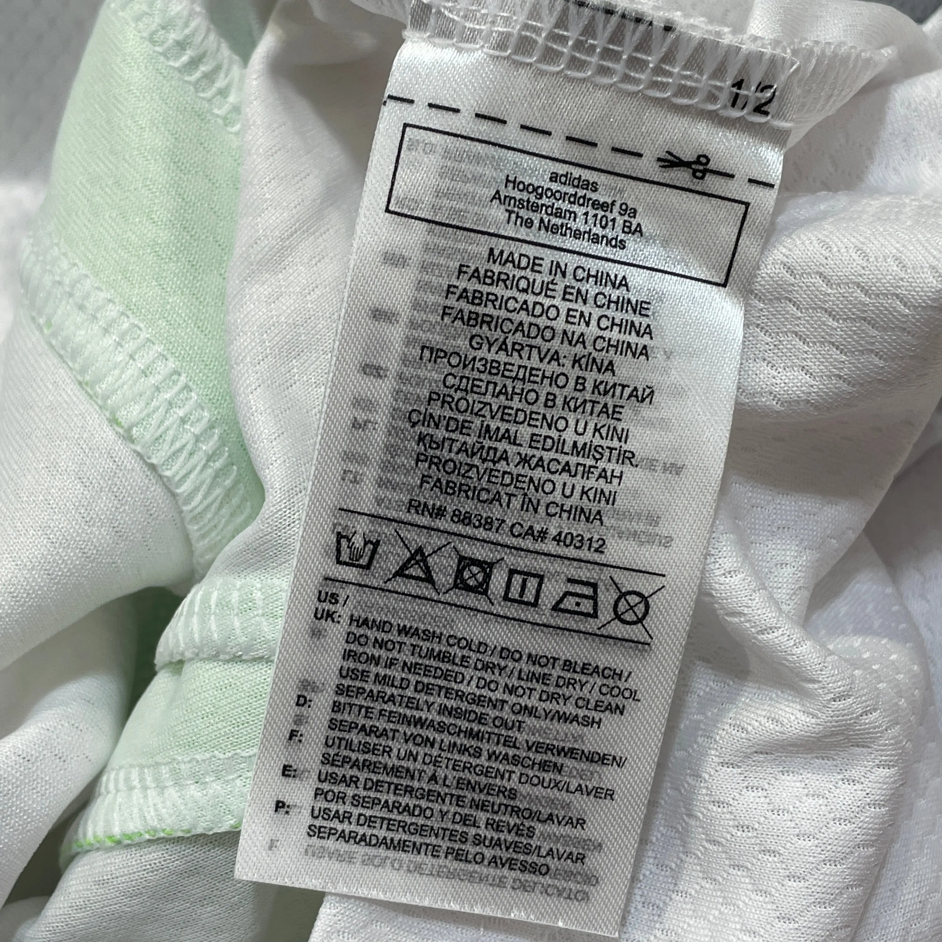 PALACE/adidas/T-Shirt/XL/Polyester/WHT/