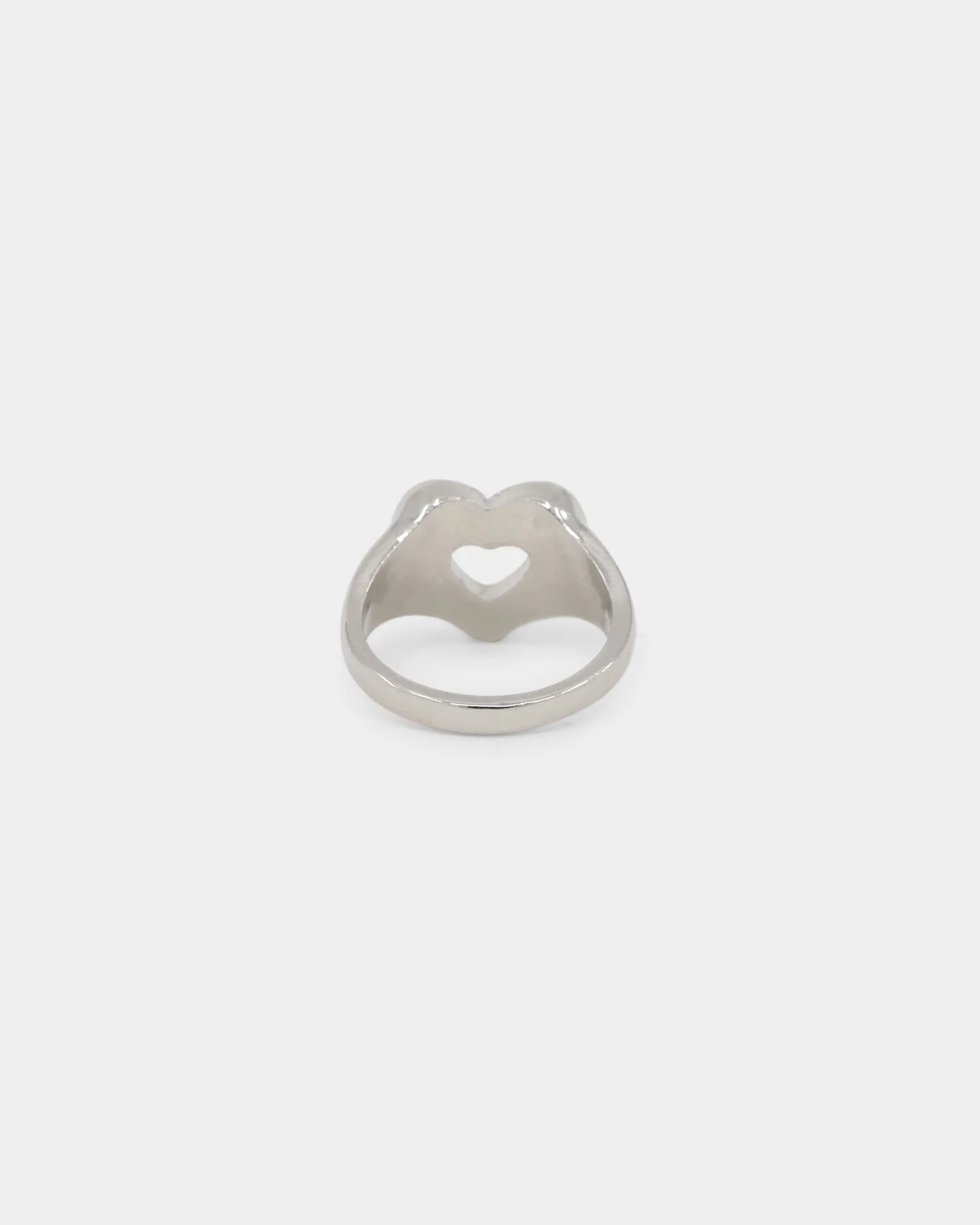 Raising Hell Women's Checkered Heart Ring White/Gold/Black