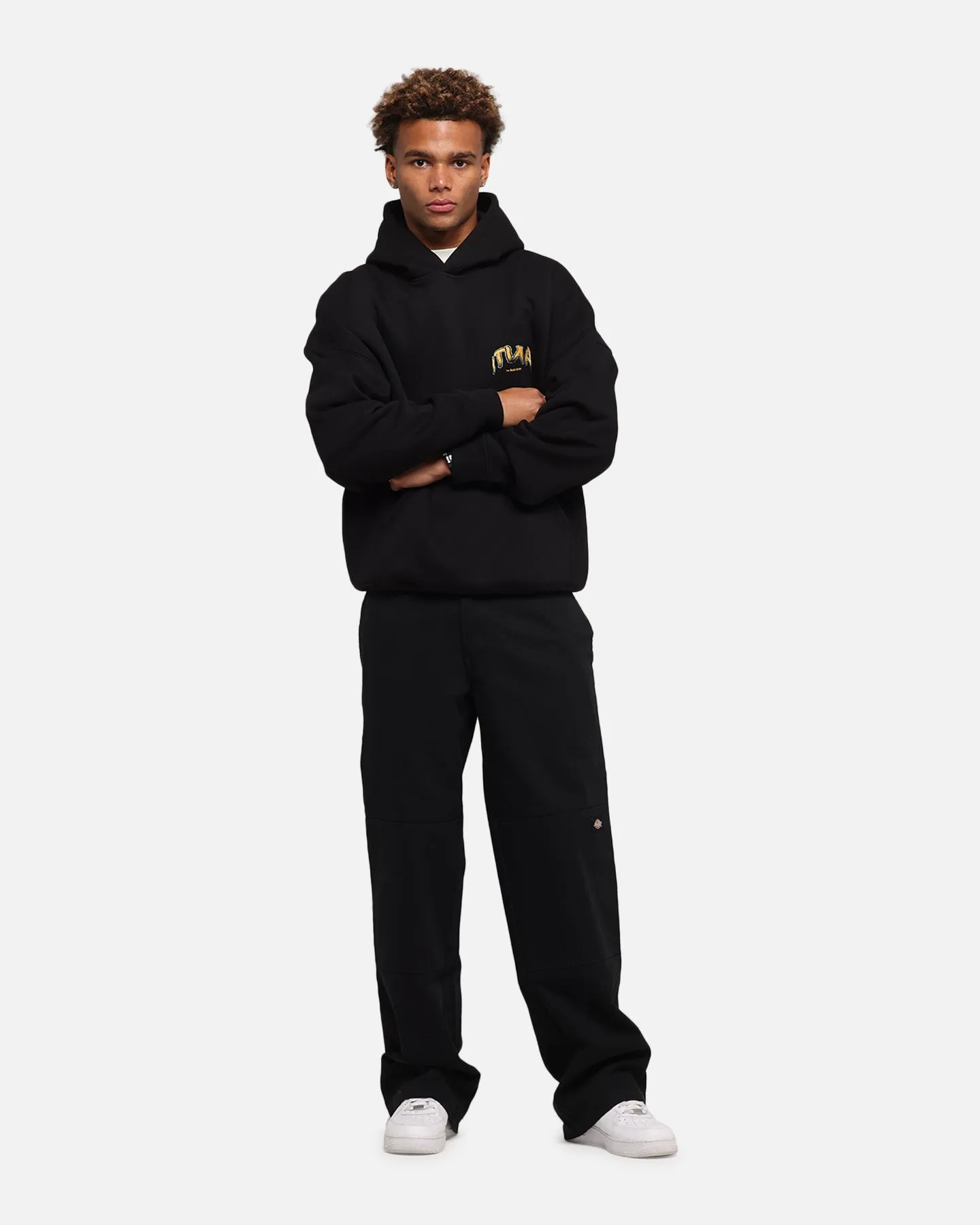 The Anti Order Anti Collegate Boxy Hoodie Black