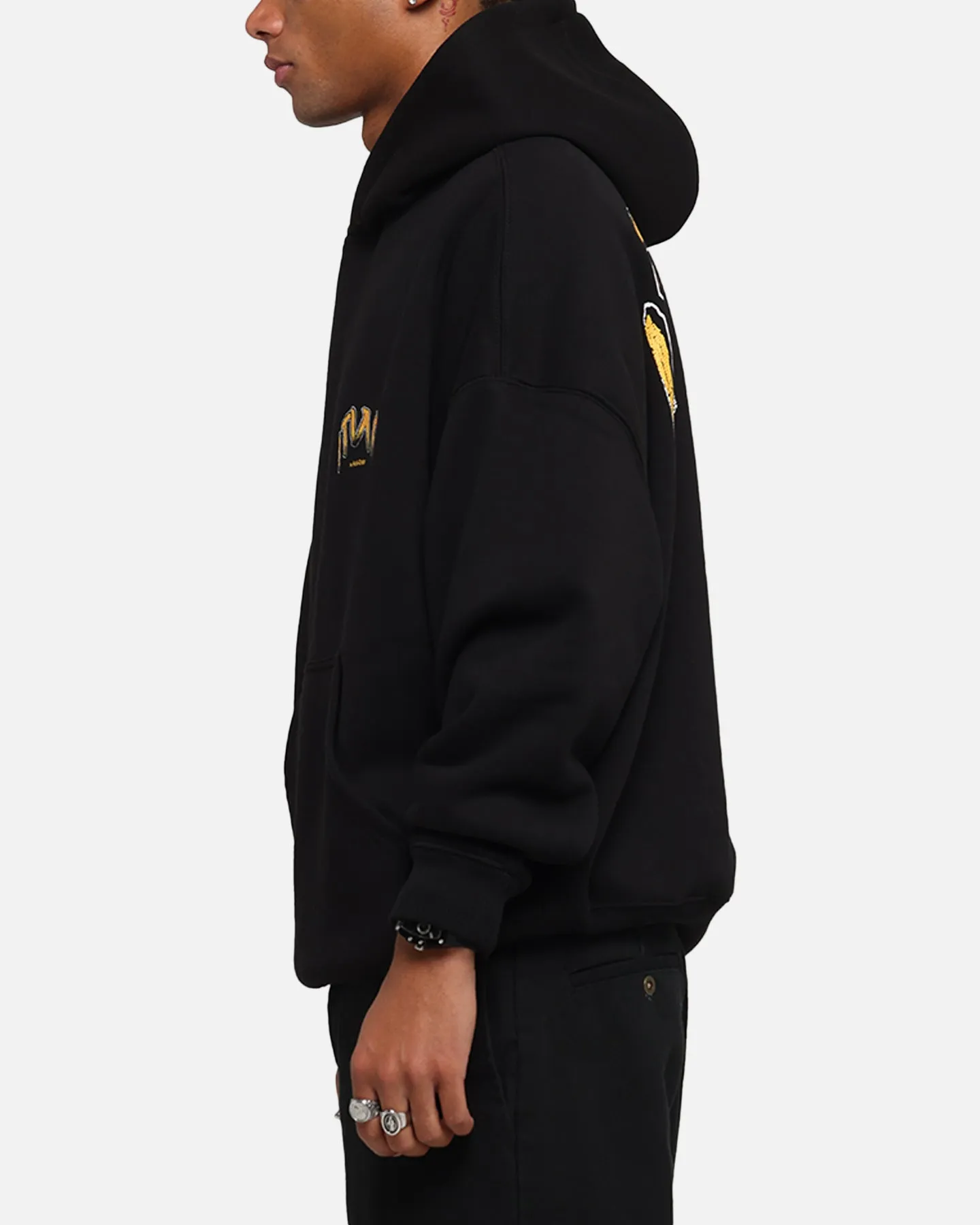 The Anti Order Anti Collegate Boxy Hoodie Black