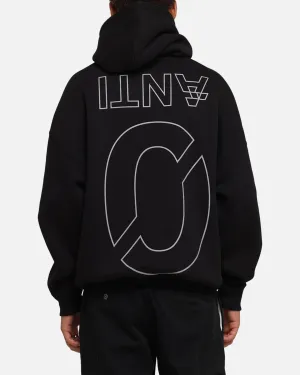 The Anti Order Azero Stencil Boxy Hoodie Black