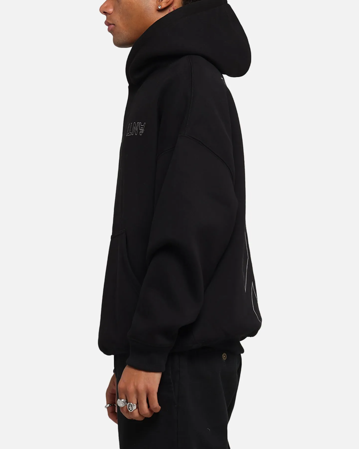 The Anti Order Azero Stencil Boxy Hoodie Black