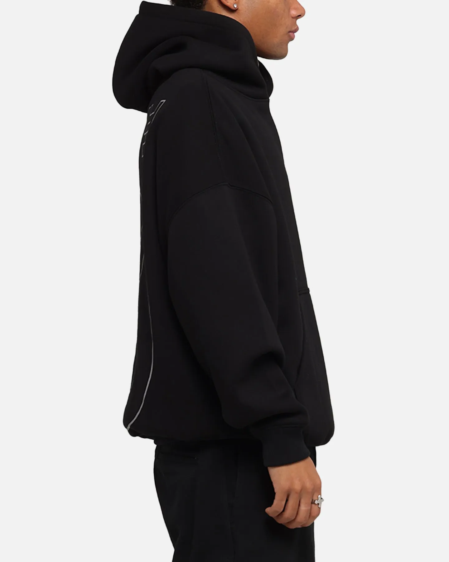The Anti Order Azero Stencil Boxy Hoodie Black