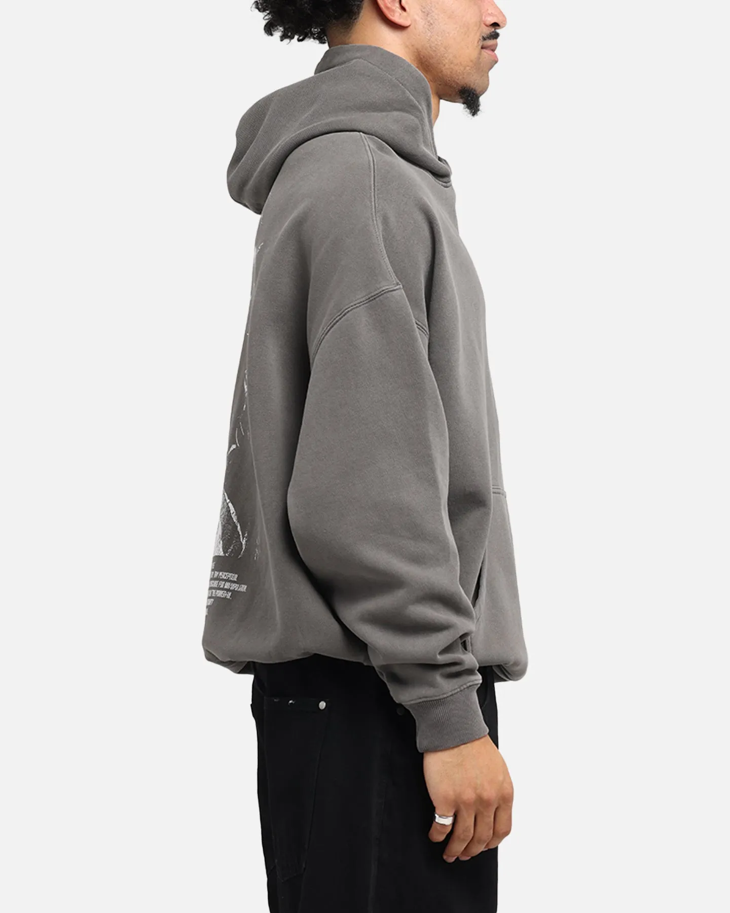The Anti Order Truth In Chaos Boxy Hoodie Washed Charcoal