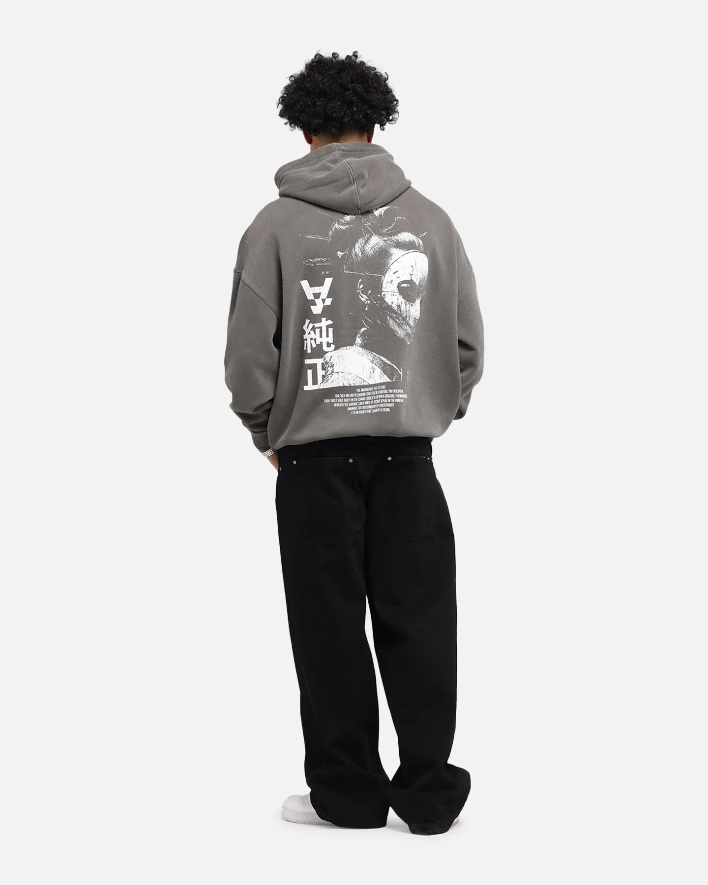 The Anti Order Truth In Chaos Boxy Hoodie Washed Charcoal