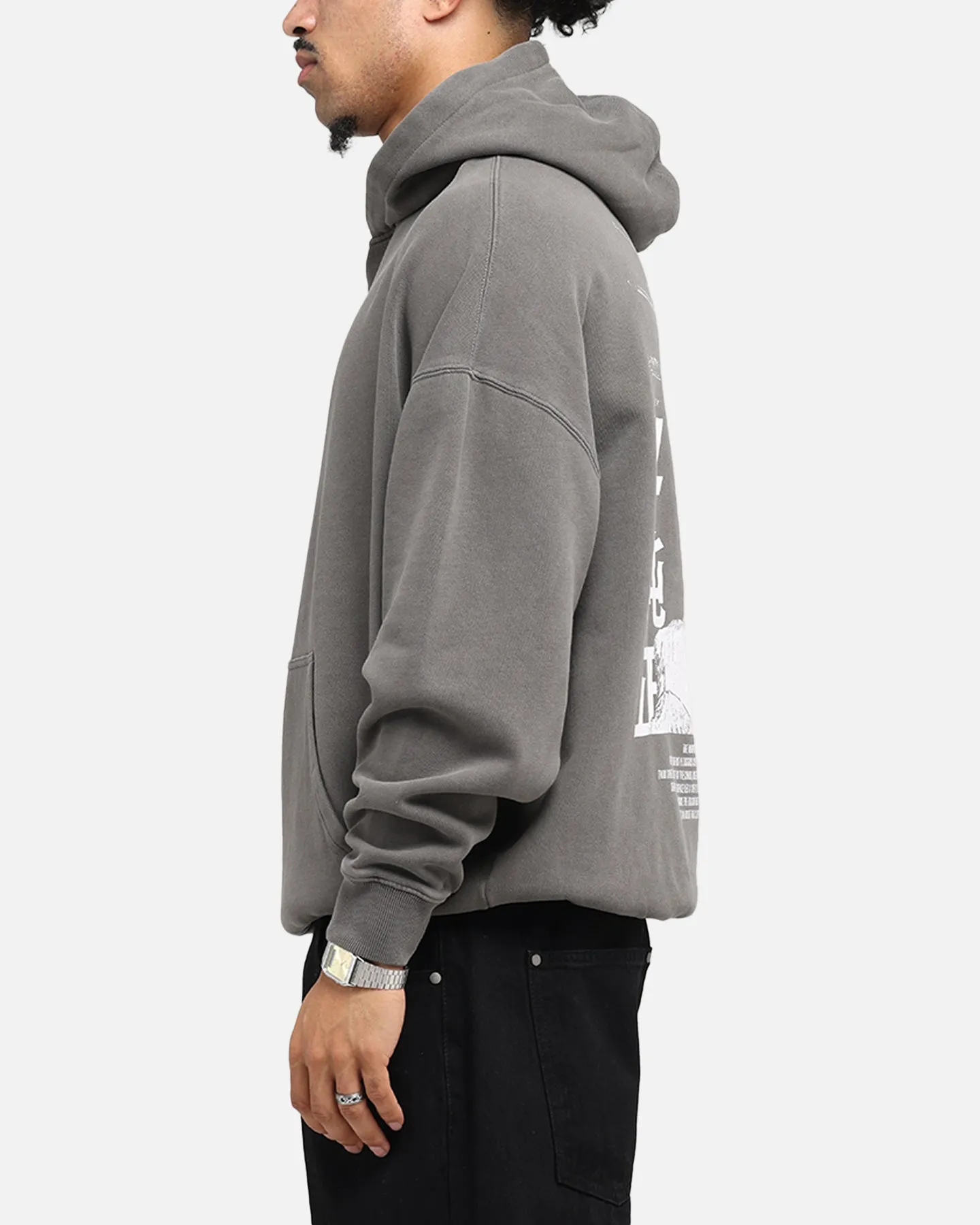The Anti Order Truth In Chaos Boxy Hoodie Washed Charcoal