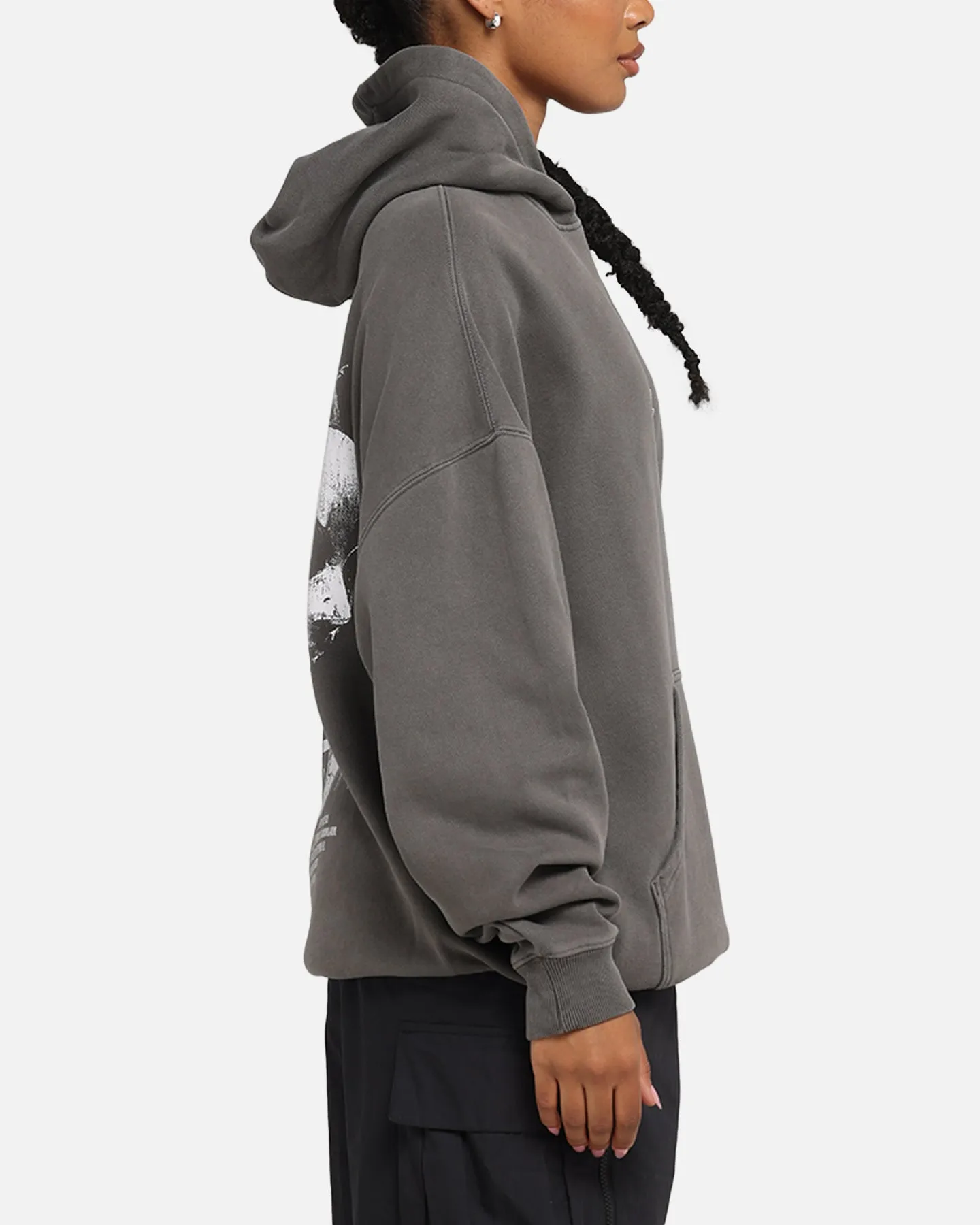 The Anti Order Truth In Chaos Boxy Hoodie Washed Charcoal