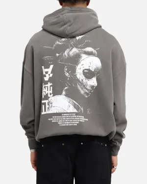 The Anti Order Truth In Chaos Boxy Hoodie Washed Charcoal