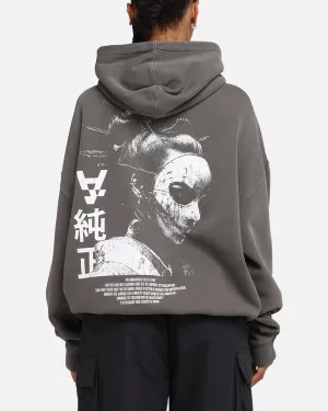 The Anti Order Truth In Chaos Boxy Hoodie Washed Charcoal