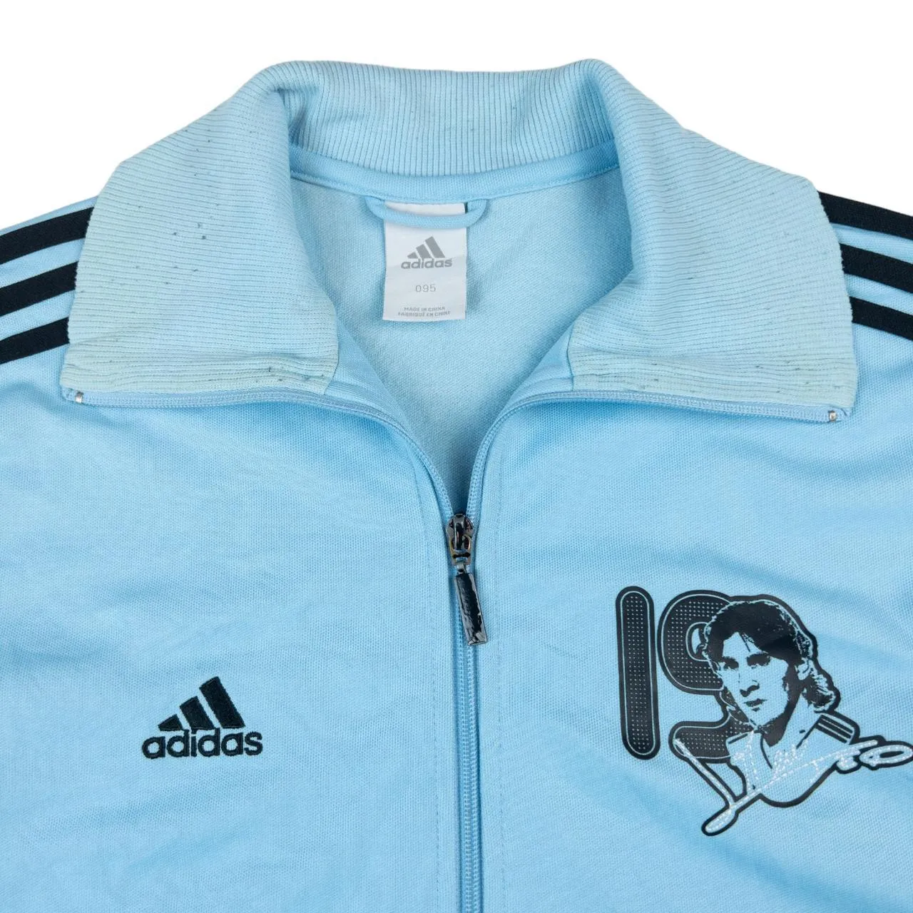 Vintage Adidas Messi Zip Up Sweatshirt Size M