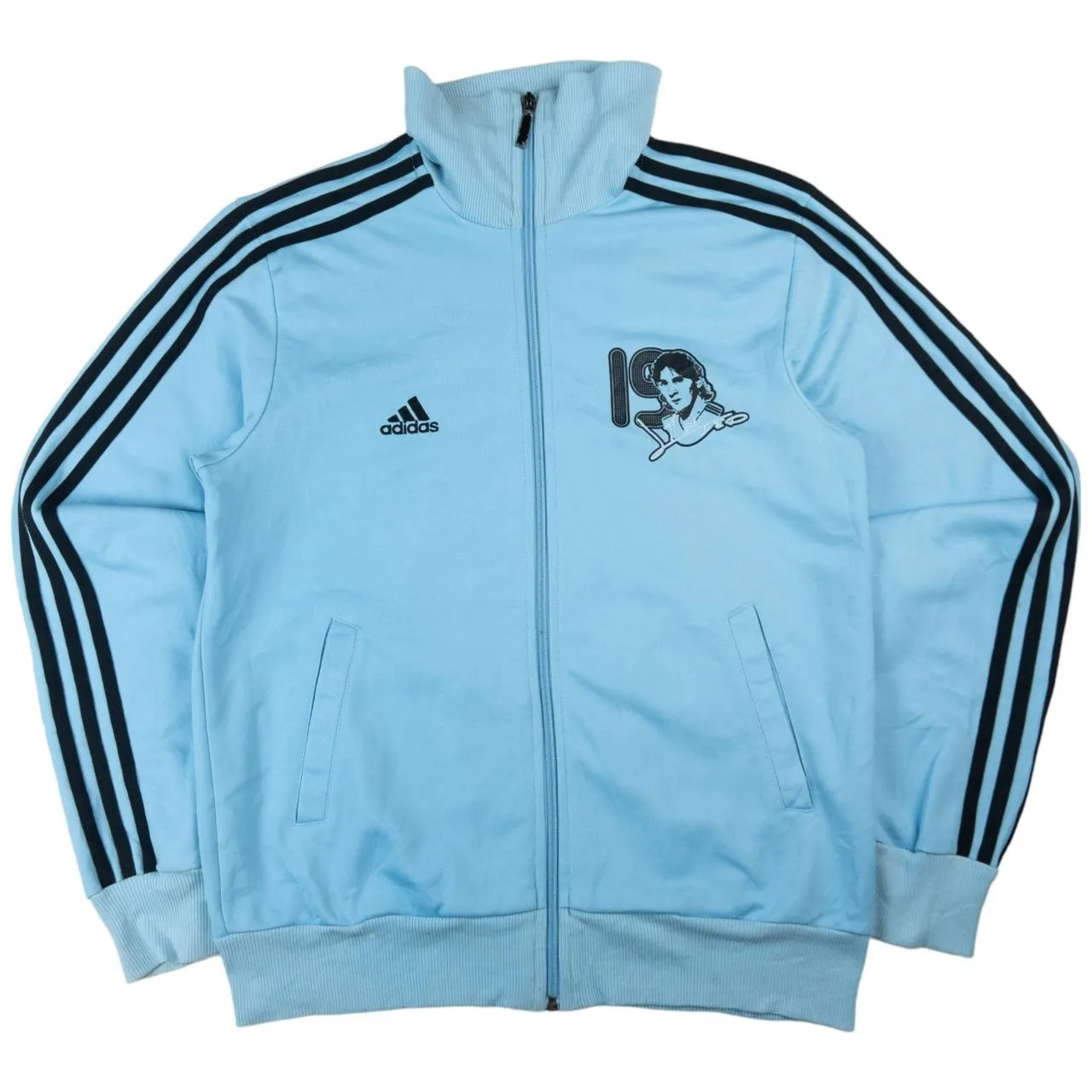 Vintage Adidas Messi Zip Up Sweatshirt Size M