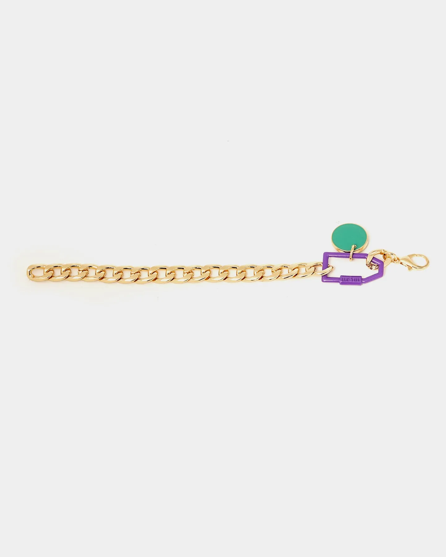 Wild For The Weekend Slam Dunk Basketball Bracelet Gold/Purple/Teal